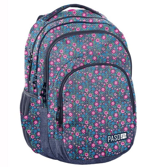 Plecak szkolny dla dziewczynki niebieski Paso trzykomorowy Paso
