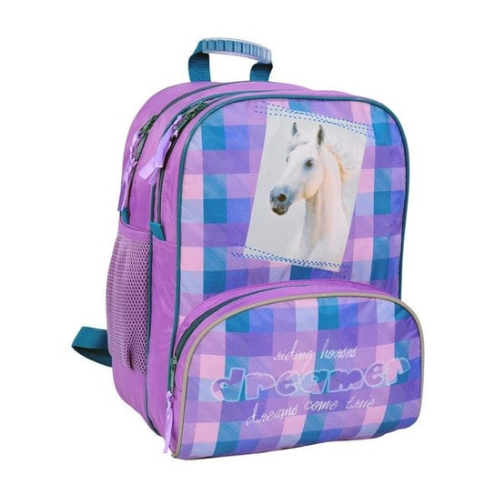 Plecak szkolny dla dziewczynki Paso dwukomorowy konie Paso