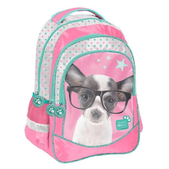 Plecak szkolny dla dziewczynki Paso pies dwukomorowy Paso