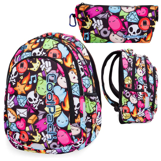 Plecak szkolny dla dziewczynki różnokolorowy CoolPack dwukomorowy CoolPack