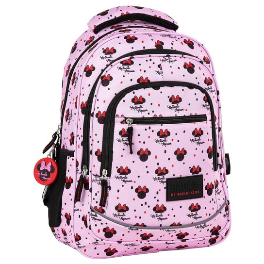 Plecak szkolny dla dziewczynki różowy BackUp Myszka Minnie wielokomorowy BackUp