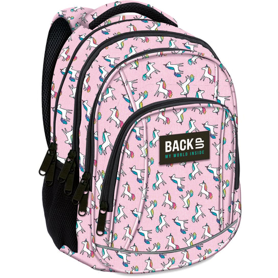 Plecak szkolny dla dziewczynki różowy BackUp wielokomorowy BackUp