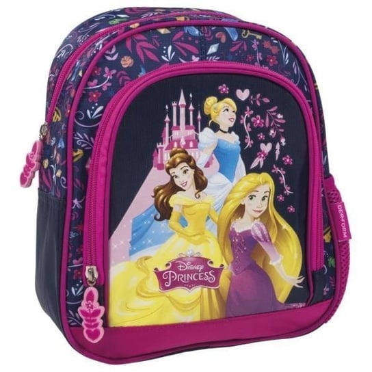 Plecak szkolny dla dziewczynki różowy Derform Księżniczki Disneya jednokomorwoy Derform
