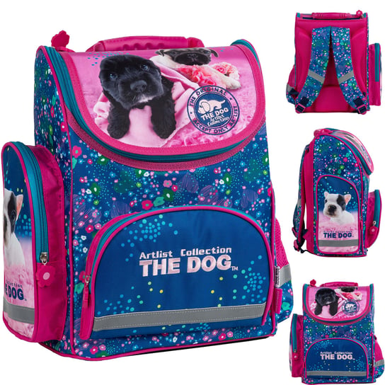 Plecak szkolny dla dziewczynki różowy Derform The Dog jednokomorowy Derform
