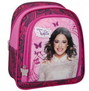 Plecak szkolny dla dziewczynki różowy Derform Violetta dwukomorowy Derform