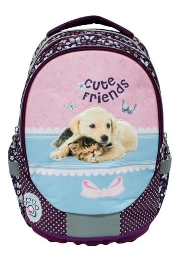 Plecak szkolny dla dziewczynki różowy Eurocom pies Eurocom