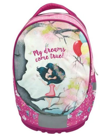 Plecak szkolny dla dziewczynki różowy Eurocom trzykomorowy Eurocom