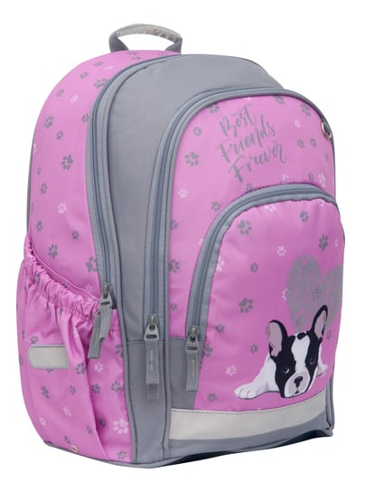Plecak szkolny dla dziewczynki różowy Hama pies dwukomorowy Hama