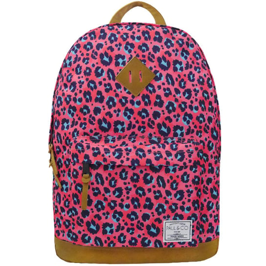 Plecak szkolny dla dziewczynki różowy Incood cętki dwukomorowy Paul &Co