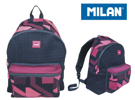 Plecak szkolny dla dziewczynki różowy Milan jednokomorowy Milan