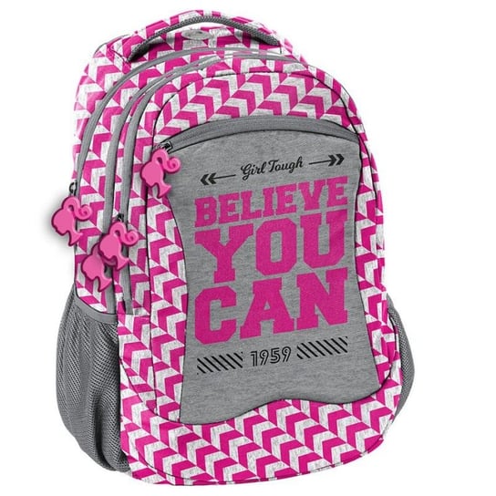 Plecak szkolny dla dziewczynki różowy Paso Barbie trzykomorowy Paso