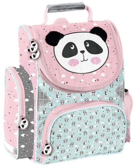 Plecak szkolny dla dziewczynki różowy Paso PP21PD-525 panda jednokomorowy Paso