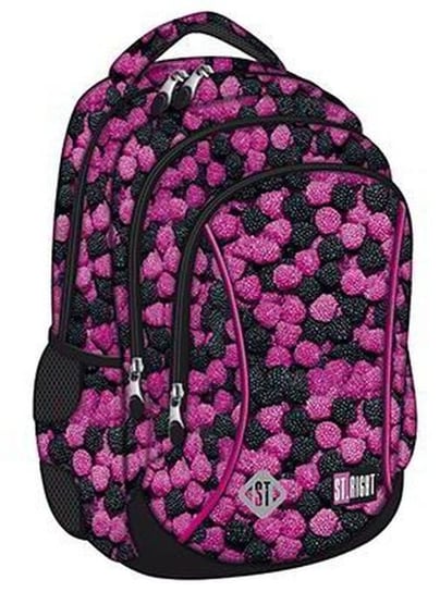 Plecak szkolny dla dziewczynki różowy St.Right trzykomorowy St.Right