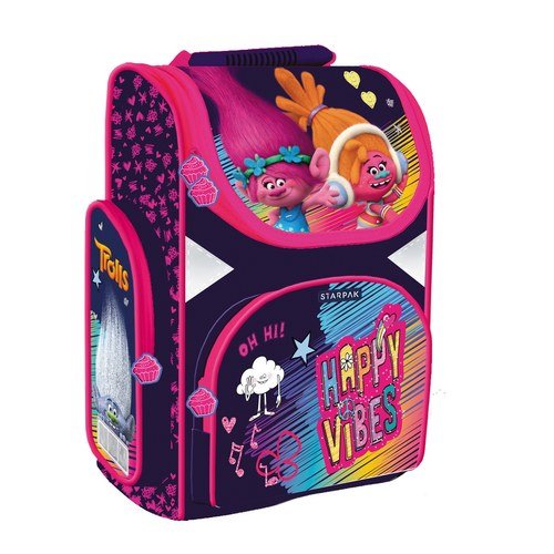 Plecak szkolny dla dziewczynki różowy Starpak Trolle jednokomorowy Starpak