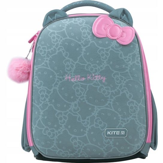 Plecak szkolny dla dziewczynki szary KITE Hello Kitty  jednokomorowy KITE