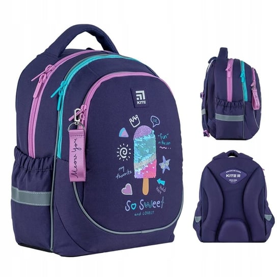 Plecak szkolny dla dziewczynki wielokolorowy z rysunkiem Kite KITE