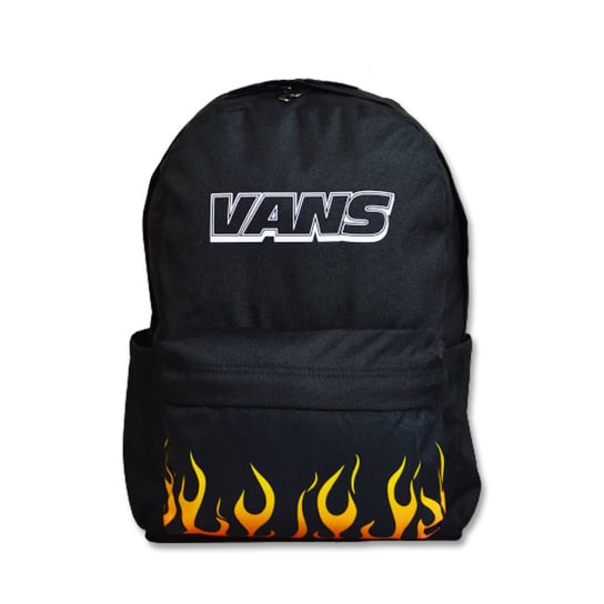 Plecak szkolny dziecięcy Vans New Skool Flames True Black - VN0006289RJ1 Vans