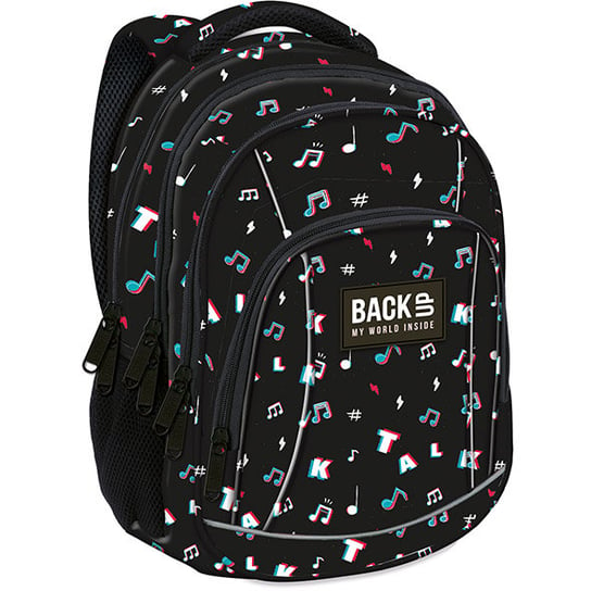 Plecak szkolny młodzieżowy czarny BackUp model A16 BackUp