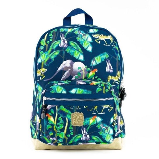 Plecak szkolny młodzieżowy dla chłopca i dziewczynki Pick & Pack Happy Jungle M dżungla dwukomorowy Pick & Pack