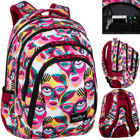 Plecak szkolny młodzieżowy dla dziewczynki CoolPack Drafter grafika trzykomorowy CoolPack