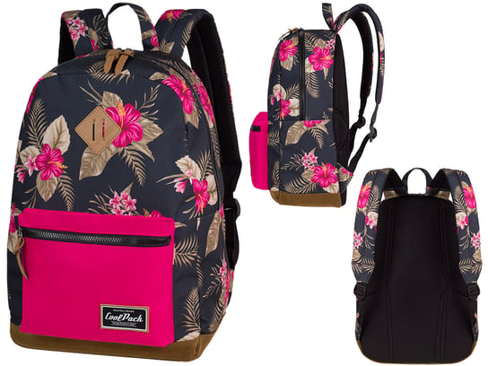Plecak szkolny młodzieżowy dla dziewczynki Coolpack Grasp Tropical Jungle A127 kwiaty jednokomorowy CoolPack