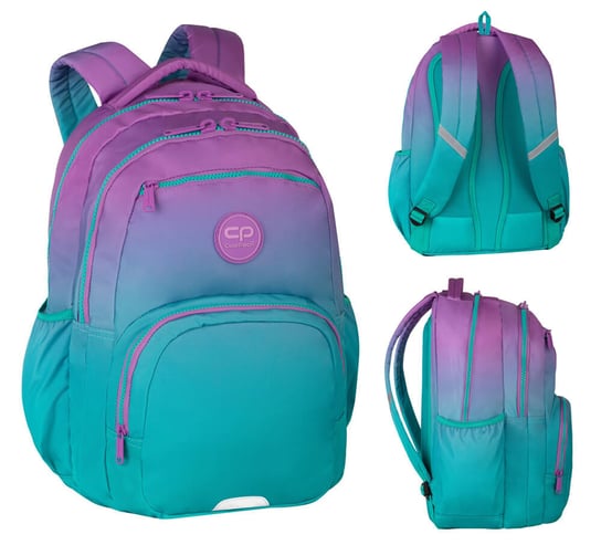 Plecak szkolny młodzieżowy dla dziewczynki jagoda CoolPack Gradient dwukomorowy CoolPack