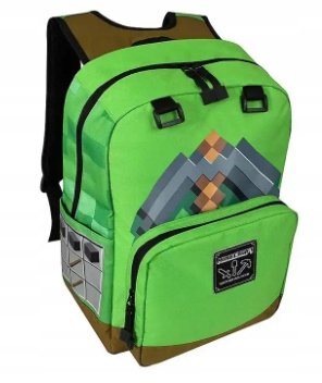 Plecak szkolny młodzieżowy Tornister MINECRAFT - Kilof Zielony Jinx
