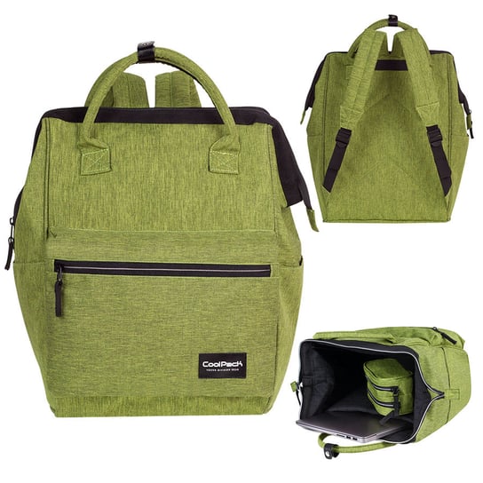Plecak szkolny młodzieżowy zielony Coolpack Task  Snow 90551CP jednokomorowy CoolPack