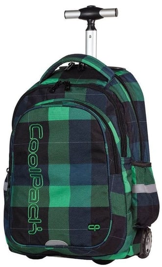 Plecak szkolny młodzieżowy zielony kratka CoolPack
