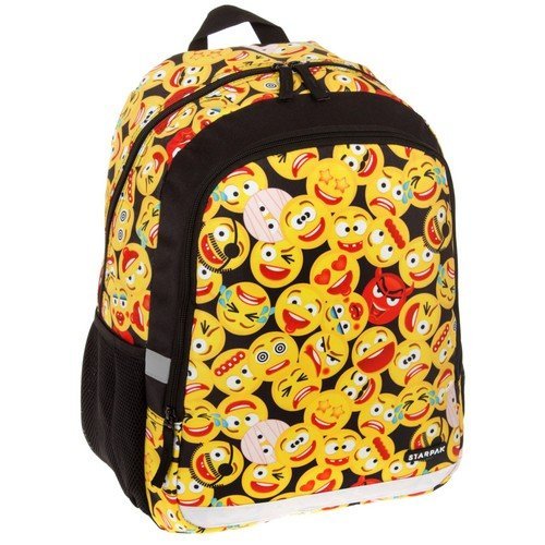Plecak szkolny młodzieżowy żółty Starpak Emotki jednokomorowy Starpak
