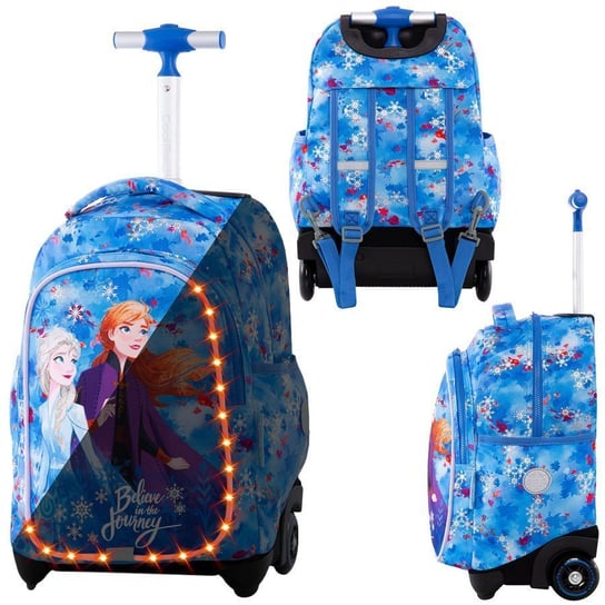 Plecak szkolny na kółkach Coolpack Jack LED Disney Frozen II B52306 CoolPack