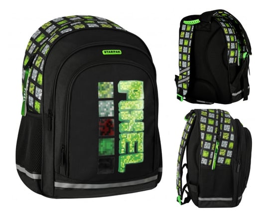 Plecak szkolny Pixel zielony STARPAK dla chłopaka klasa 1-3 Starpak