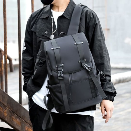 Plecak szkolny, podróżny z miejscem na laptopa 15,6" - czarny Hedo