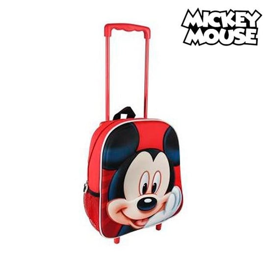 Plecak szkolny, trolley, na kólkach  Mickey Mouse 3D Czerwony Mickey Mouse