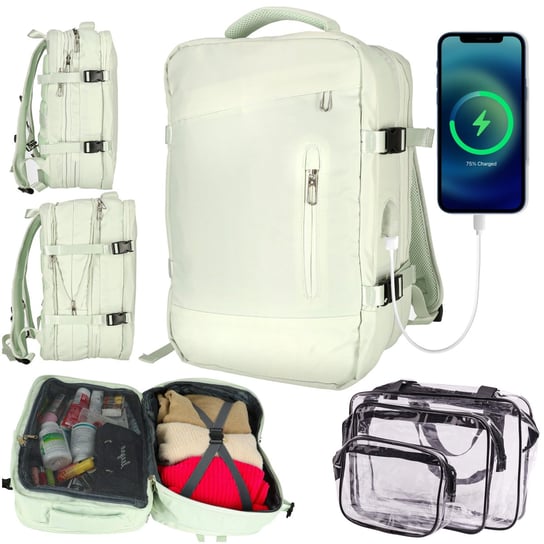 Plecak Turystyczny Podróżny Torba Bagaż Podręczny Do Samolotu Kosmetyczka Trifland