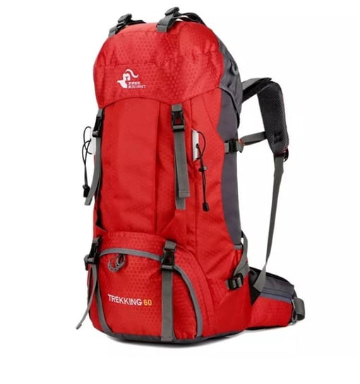 Plecak turystyczny trekkingowy 60L damski czerwony No Brand