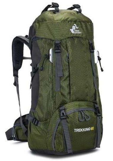 Plecak turystyczny trekkingowy 60L podróżny army green No Brand