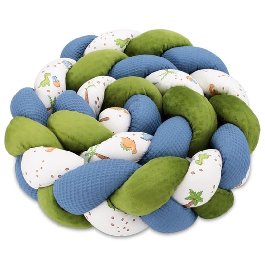 Pleciona poduszka dla dzieci 150 cm - Puszysta poduszka do przytulania lub poduszka dekoracyjna do pokoju dziecięcego Dino Totsy Baby