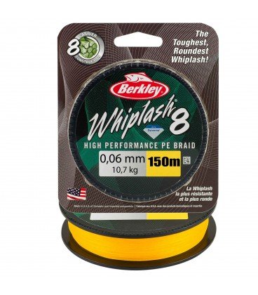 Plecionki Berkley Whiplash 8 Yellow 150m 0,06 mm Berkley