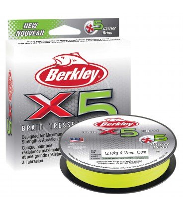 Plecionki Berkley X5 Braid Flame Green 150m 0,12 mm Berkley