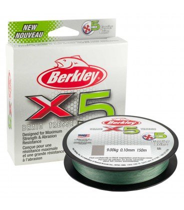 Plecionki Berkley X5 Braid Low-Vis Green 150m 0,10 mm Berkley