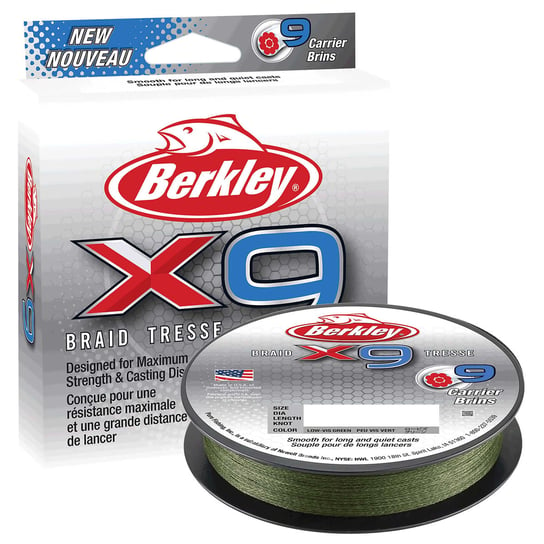 Plecionki Berkley X9 Braid Low Vis Green 150M 0,10 Mm Berkley