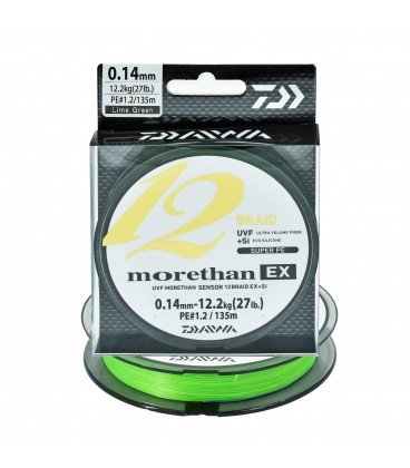 Plecionki Daiwa Morethan 12 Braid EX+SI 135m 0,14 mm Daiwa