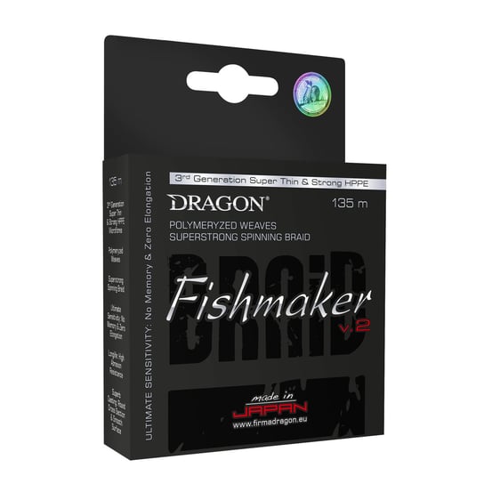 Plecionki Dragon Fishmaker V.2 Zielone 135 M 0,25 Mm DRAGON