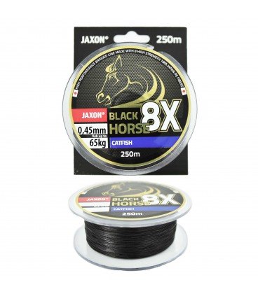 Plecionki Jaxon Black Horse 8X Catfish 250m 0,45 mm Jaxon