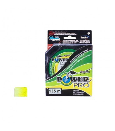 Plecionki Power Pro Hi-Vis Yellow 135m 0,10 mm POWERPRO