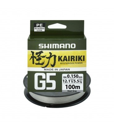 Plecionki Shimano Kairiki G5 Steel Gray 100m 0,15 mm Shimano