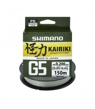 Plecionki Shimano Kairiki G5 Steel Gray 150m 0,15 mm Shimano