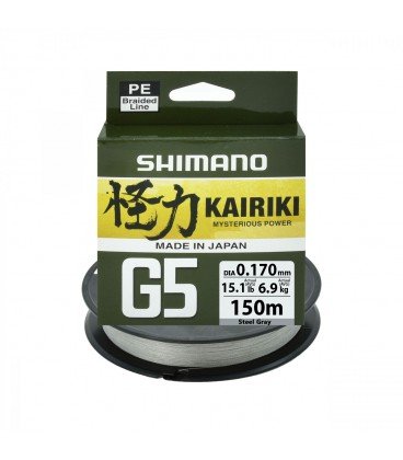 Plecionki Shimano Kairiki G5 Steel Gray 150m 0,15 mm Shimano