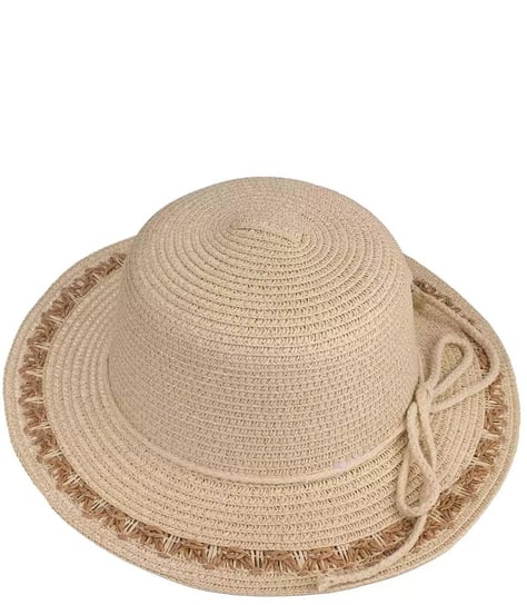 Pleciony kapelusz słomkowy z rafii ze sznurkiem Agrafka